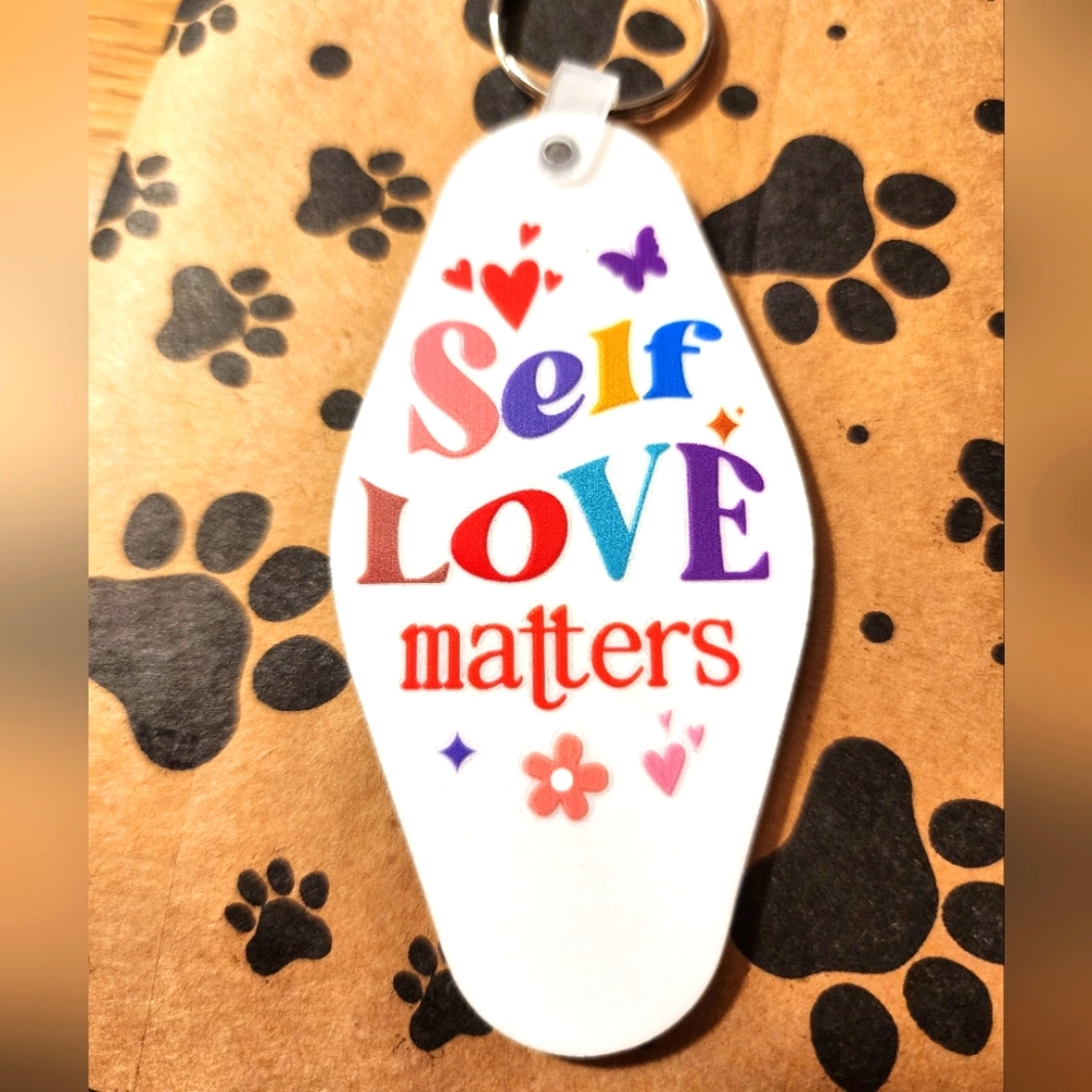 Colorful 'Self Love Matters' Keychain